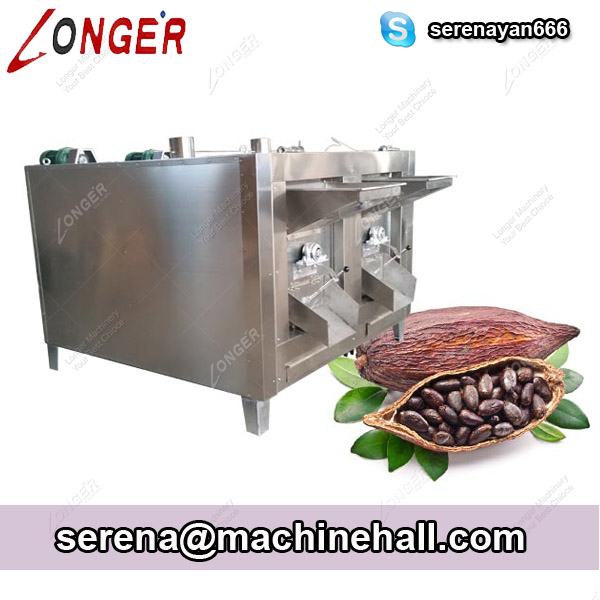 Cocoa bean roasting machine